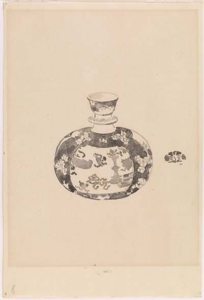 Oviform ingefärsburk med klockformad lock av James Abbott McNeill Whistler