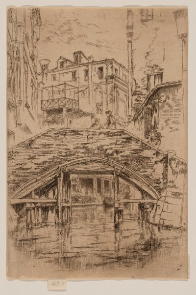 Piovan Bridge av James Abbott McNeill Whistler