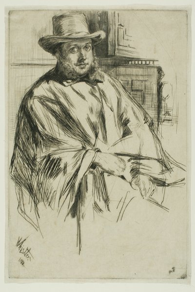 Porträtt av en man av James Abbott McNeill Whistler
