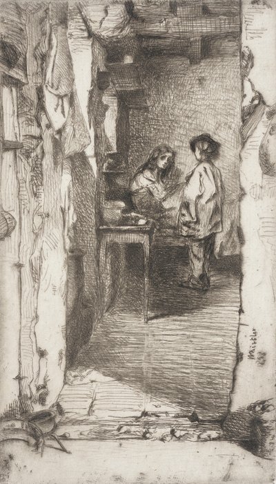 Lumpsamlare, Quartier Mouffetard, Paris av James McNeill Whistler