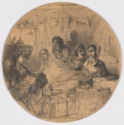 Scen från Bohemian Life av James McNeill Whistler