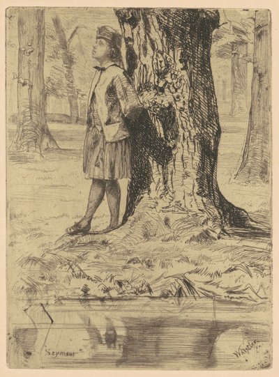Seymour som står under ett träd av James Abbott McNeill Whistler