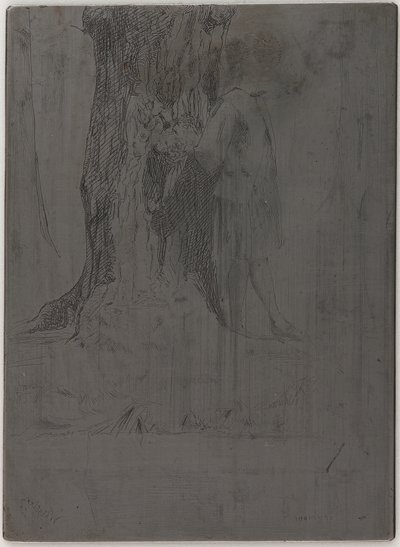 Seymour står under ett träd av James Abbott McNeill Whistler