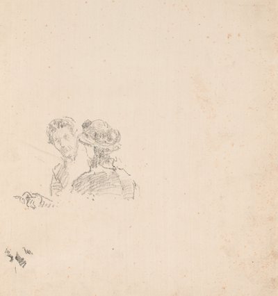 Skiss: Självporträtt med Miss R. Birnie Philip av James McNeill Whistler