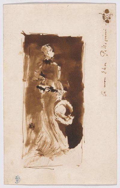 Skiss efter "Arrangement in Brown and Black: Porträtt av Miss Rosa Corder" av James McNeill Whistler
