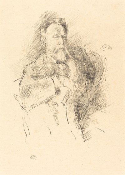 Skiss av William E. Henley av James Abbott McNeill Whistler