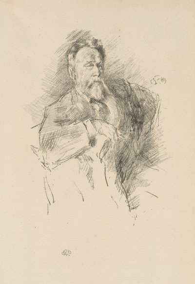 Skiss av William E. Henley av James Abbott McNeill Whistler