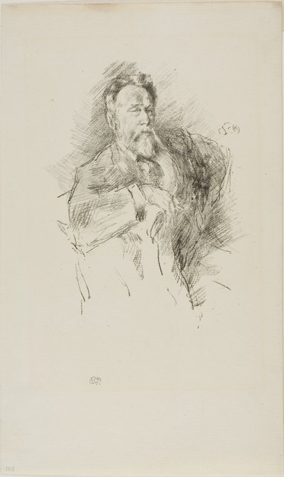 Skiss av William E. Henley av James Abbott McNeill Whistler