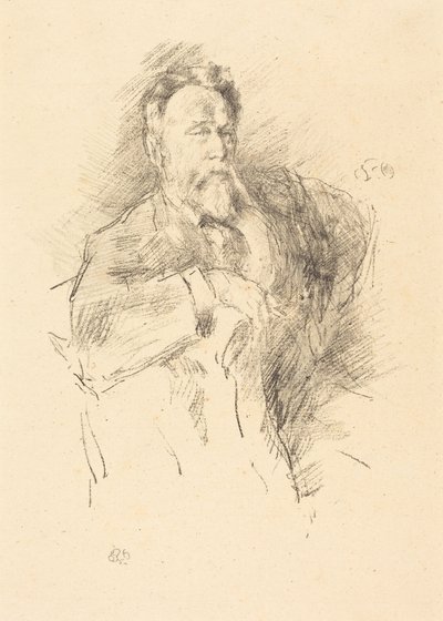 Skiss av William E. Henley av James McNeill Whistler