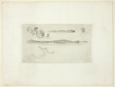 Skisser på kustmätningsplattan av James Abbott McNeill Whistler