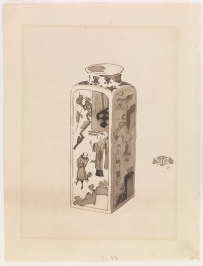 Fyrkantig behållare med expanderande hals av James Abbott McNeill Whistler