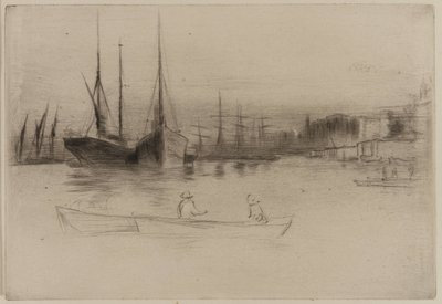 Ångbåtar utanför tornet av James Abbott McNeill Whistler