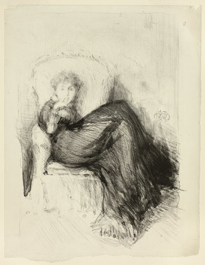 Studie: Maud Sittande av James Abbott McNeill Whistler