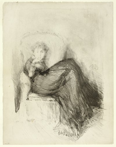 Studie: Maud Sittande av James Abbott McNeill Whistler