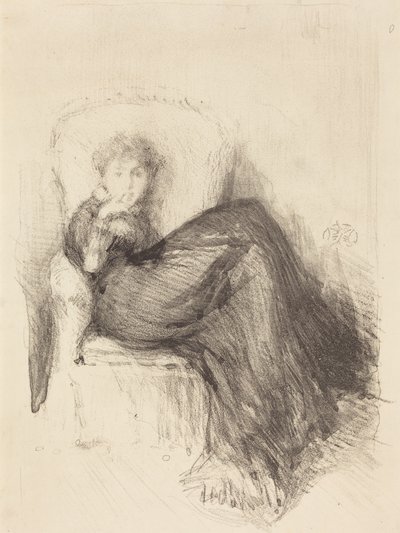 Studie: Maude sittande av James McNeill Whistler