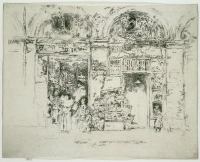 Solrosor, St Germain Market, Paris av James Abbott McNeill Whistler