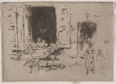 The Barrow – Marolles-kvarteret, Bryssel av James McNeill Whistler