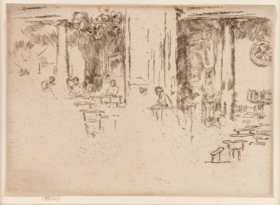 Kyrkan - Bryssel (tillbedjan) av James Abbott McNeill Whistler
