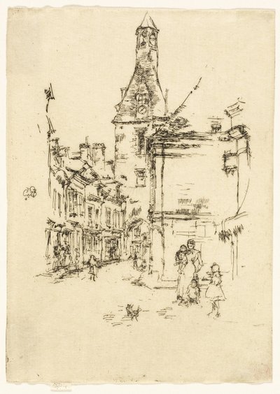 Klocktornet - Amboise av James Abbott McNeill Whistler