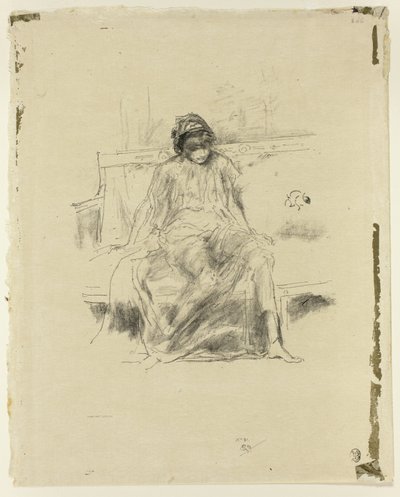 Den draperade figuren, sittande av James Abbott McNeill Whistler