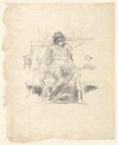 Den draperade figuren sitter av James Abbott McNeill Whistler