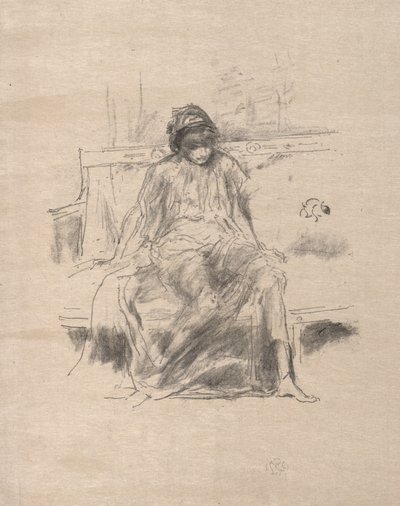 Den draperade figuren i sittande ställning av James McNeill Whistler