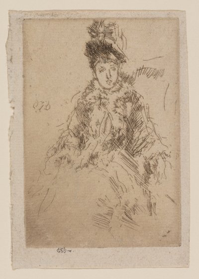 The Fur Tippet: Miss Lenoir av James Abbott McNeill Whistler