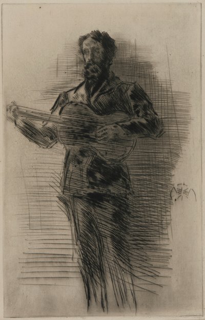 Gitarrspelaren (M.W. Ridley) av James Abbott McNeill Whistler