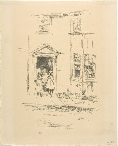 Den lilla dörröppningen, Lyme Regis av James McNeill Whistler