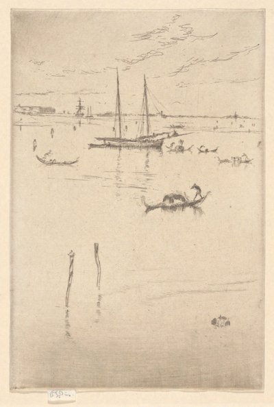 Den lilla lagunen, ur den första Venedigserien (Venedig, en serie med tolv etsningar) av James McNeill Whistler