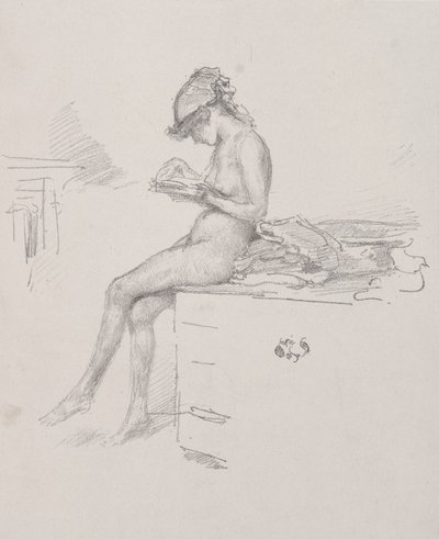 Den lilla nakna modellen som läser av James McNeill Whistler