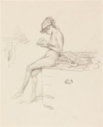 Den lilla nakna modellen som läser av James McNeill Whistler