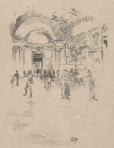 Den långa galleriet, Louvren av James McNeill Whistler