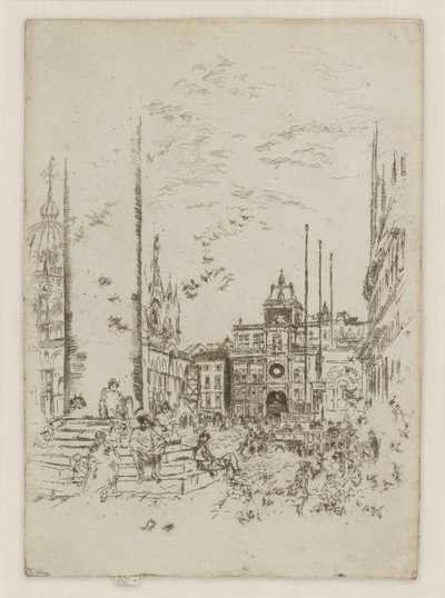 Piazzettan, från den första Venedigserien (Venedig, en serie om tolv etsningar) av James McNeill Whistler