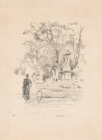 The Steps, Luxemburg av James Abbott McNeill Whistler