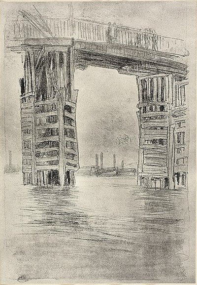 Höga bron av James Abbott McNeill Whistler