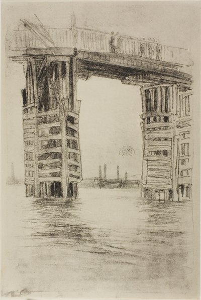Höga bron av James Abbott McNeill Whistler