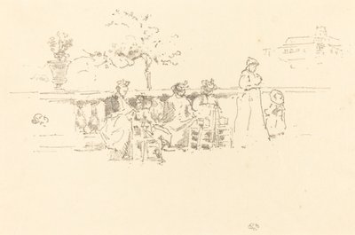 The Terrace, Luxemburg av James Abbott McNeill Whistler