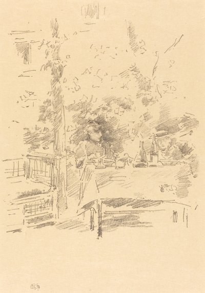 En-mot-en i trädgården av James Abbott McNeill Whistler