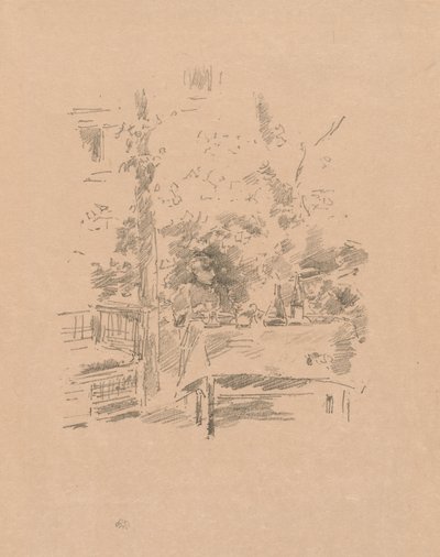 En-mot-en i trädgården av James Abbott McNeill Whistler