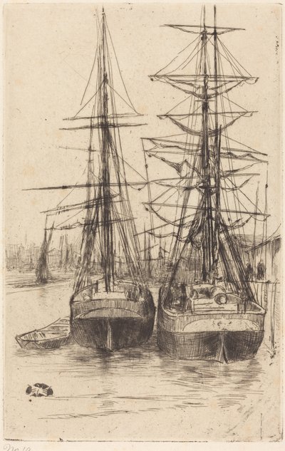 Två fartyg av James McNeill Whistler