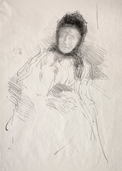Ofullbordad skiss av Lady Haden av James McNeill Whistler
