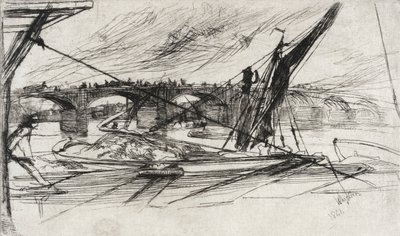 Vauxhall Bridge av James McNeill Whistler