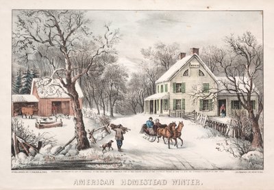 American Homestead, Winter av James Merritt Ives