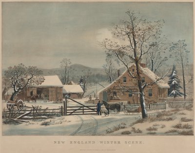 New England vinterscen av James Merritt Ives