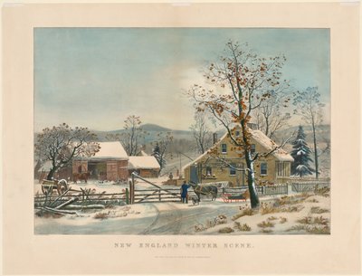 New England vinterscen av James Merritt Ives