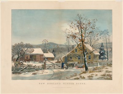 New England Winter Scene, 1861. av James Merritt Ives