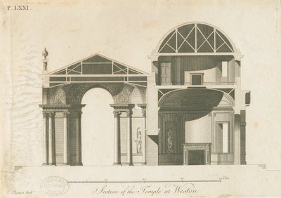 Weston-under-Lizard - The Temple of Diana: gravyr, nd [c 1765-1770] av James Paine