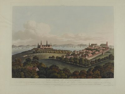 Danmark 1807: Belägringen av Köpenhamn, graverad av Robert Pollard (1792-1867) och Joseph Constantine Stadler (1780-1812) publicerad 1807 (färgad akvatint) av James Pattison Cockburn