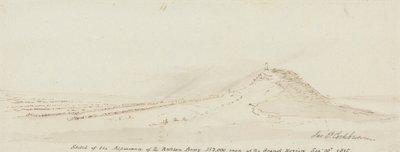 1815 年 9 月 10 日スウェーデンのロシア軍の外観のスケッチ、152,000 人の兵士 av James Pattison Cockburn